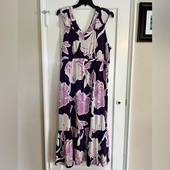 IMAN | Dresses | Iman Purple Sleeveless Maxi Dress | Poshmark